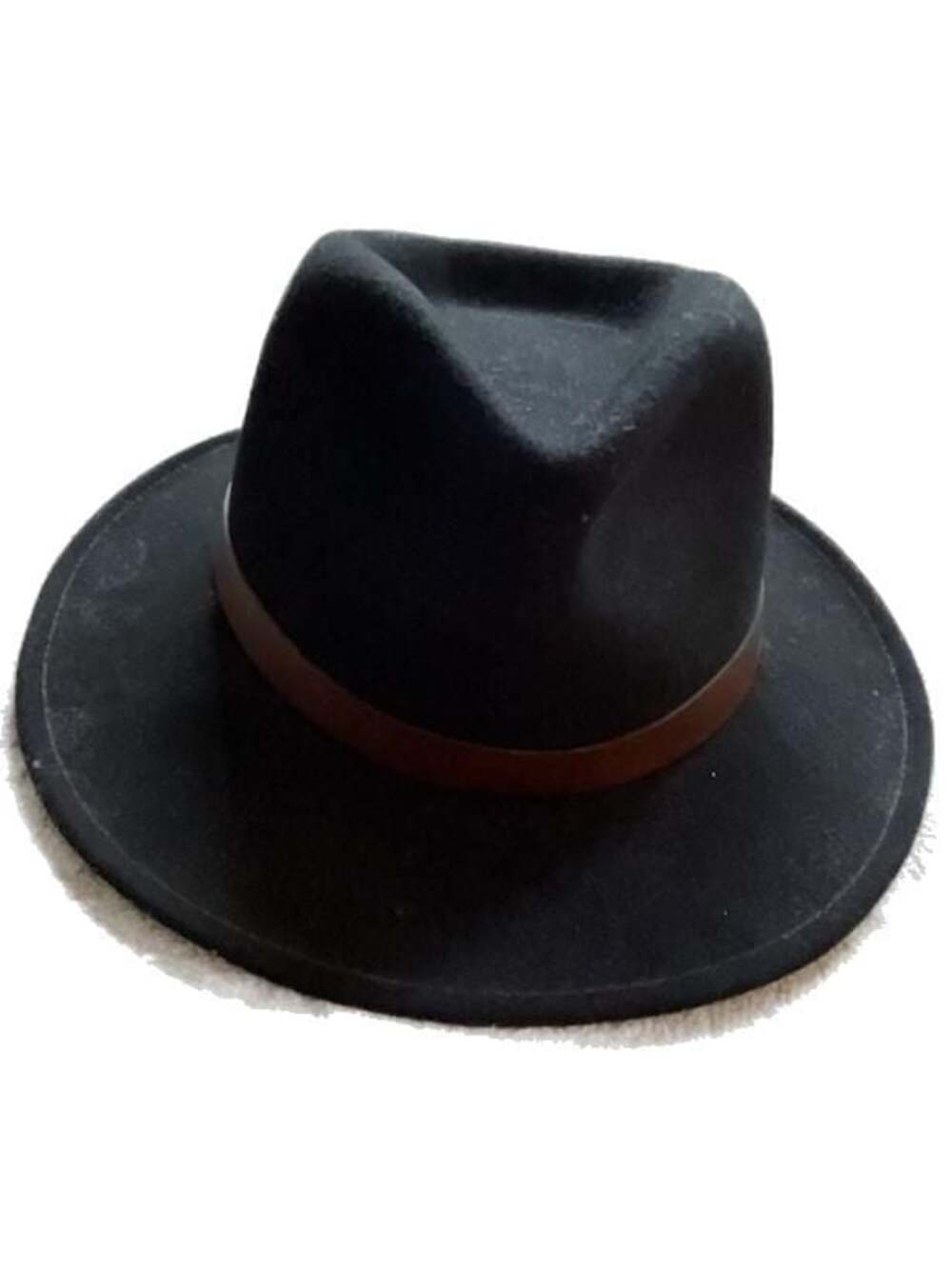 Pendleton Fedora Hat Black 100% Wool Size Large